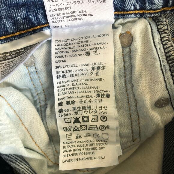 VTG Levis 512 Embroidered Slim Fit Jeans Y2K Fairy 29x30 Butterfly Dragonfly - Picture 11 of 13